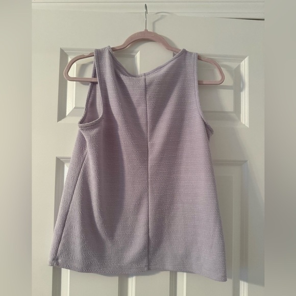 Ann Taylor Factory | Lilac Pearl Beaded Neck Sleeveless Top Blouse | Size S - Picture 2 of 6